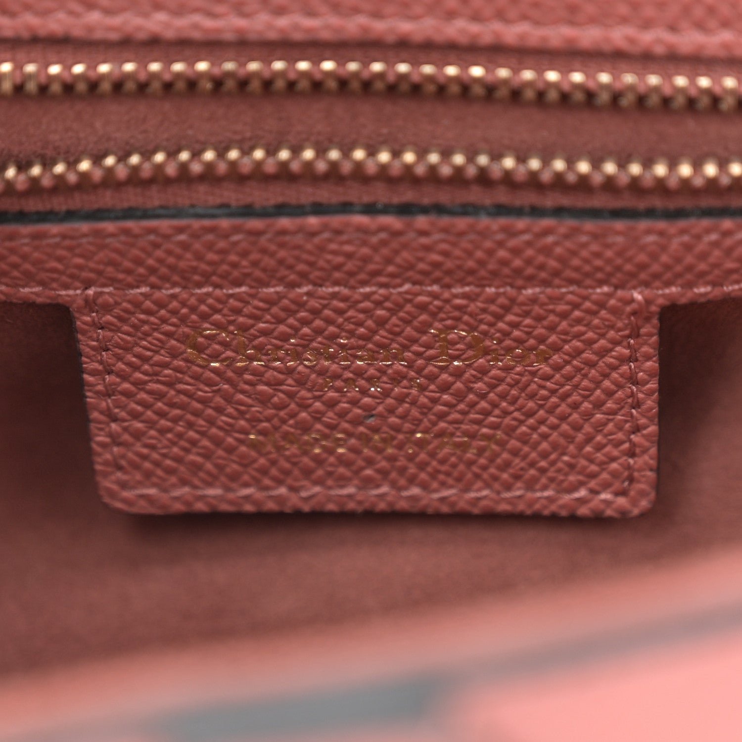 Christian Dior Grained Calfskin Saddle Bag With Strap Rust 6 of 10