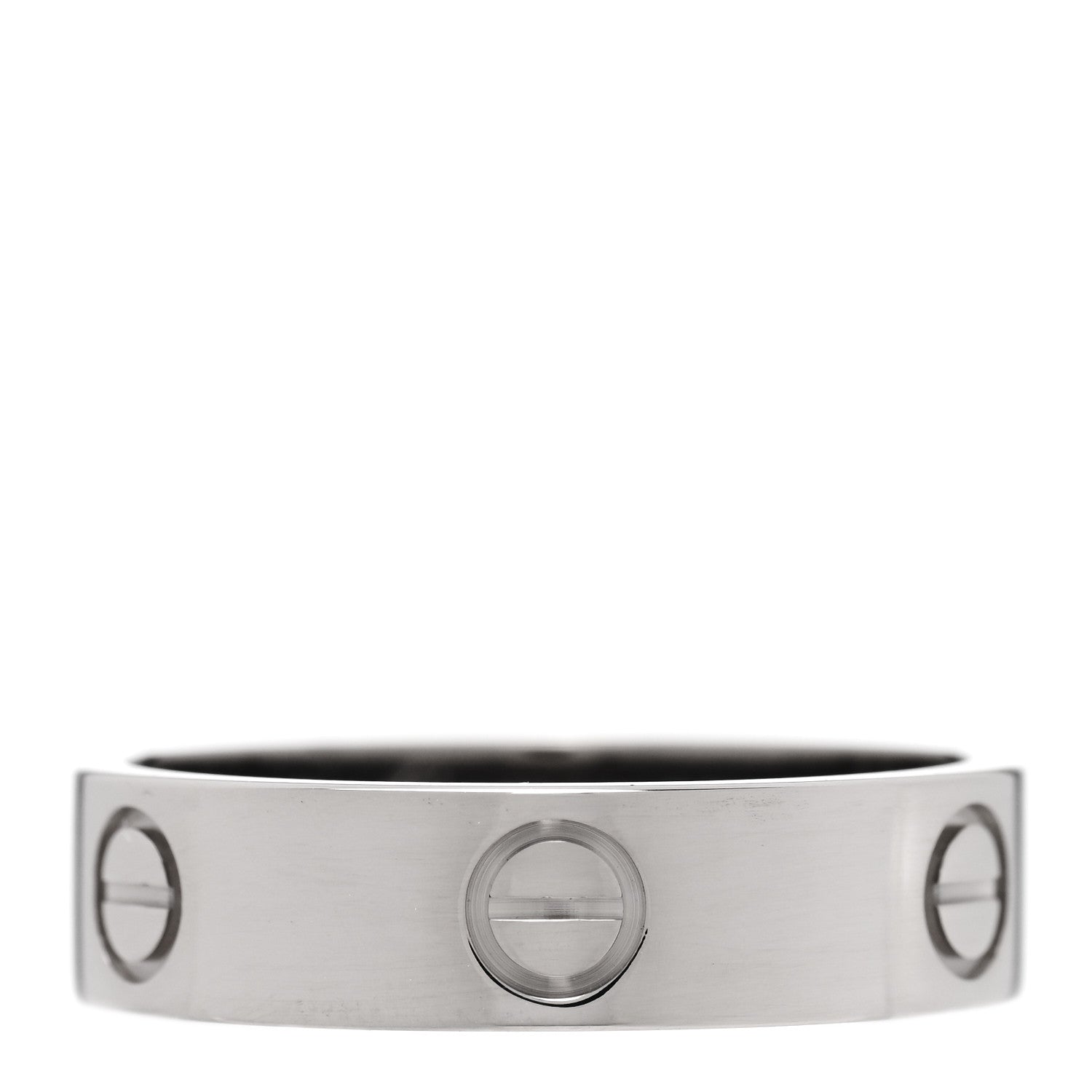 Cartier 18K White Gold 5.5 LOVE Wedding Band Ring 60 9 1 of 5
