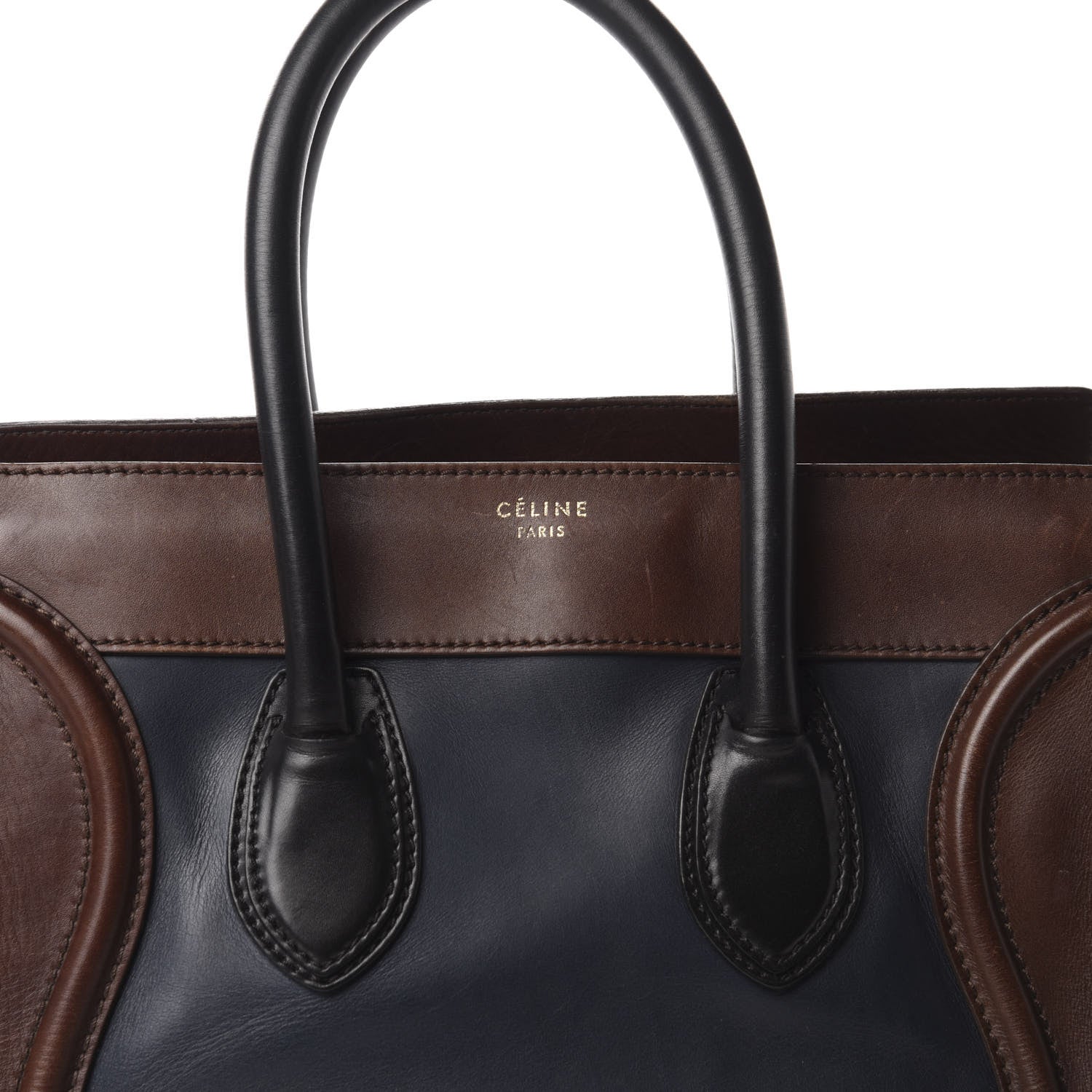 Celine Smooth Calfskin Mini Tri-Color Luggage Navy 11 of 12