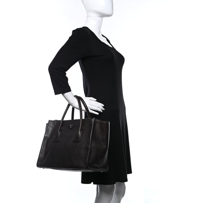Prada Glace Calf Twin Pocket Tote Moro 2 of 11