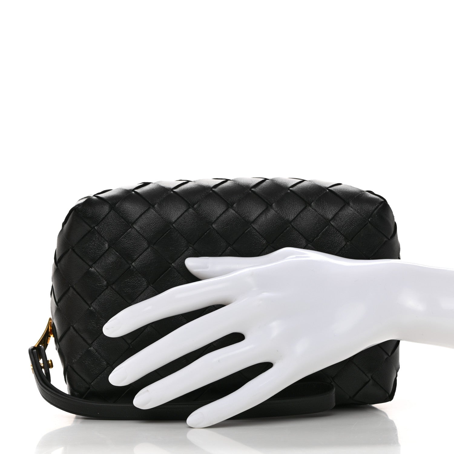Bottega Veneta Nappa Intrecciato Zip Wristlet Clutch Black 2 of 8