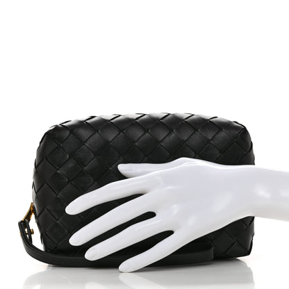 Bottega Veneta Nappa Intrecciato Zip Wristlet Clutch Black 2 of 8