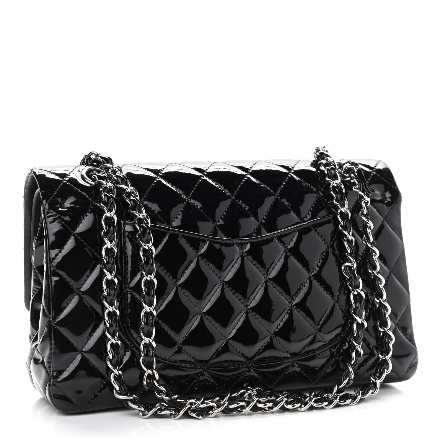 Chanel Patent Quilted Medium Double Flap Black 3 of 13