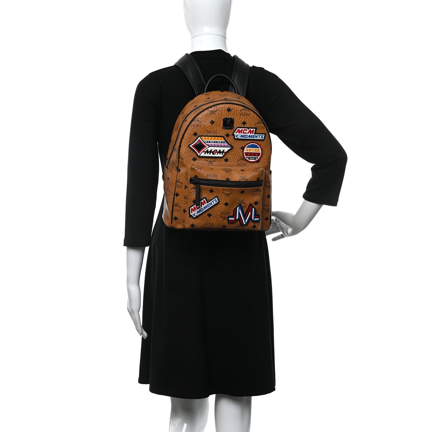 MCM Visetos Victory Patch Stark Backpack Cognac 2 of 12