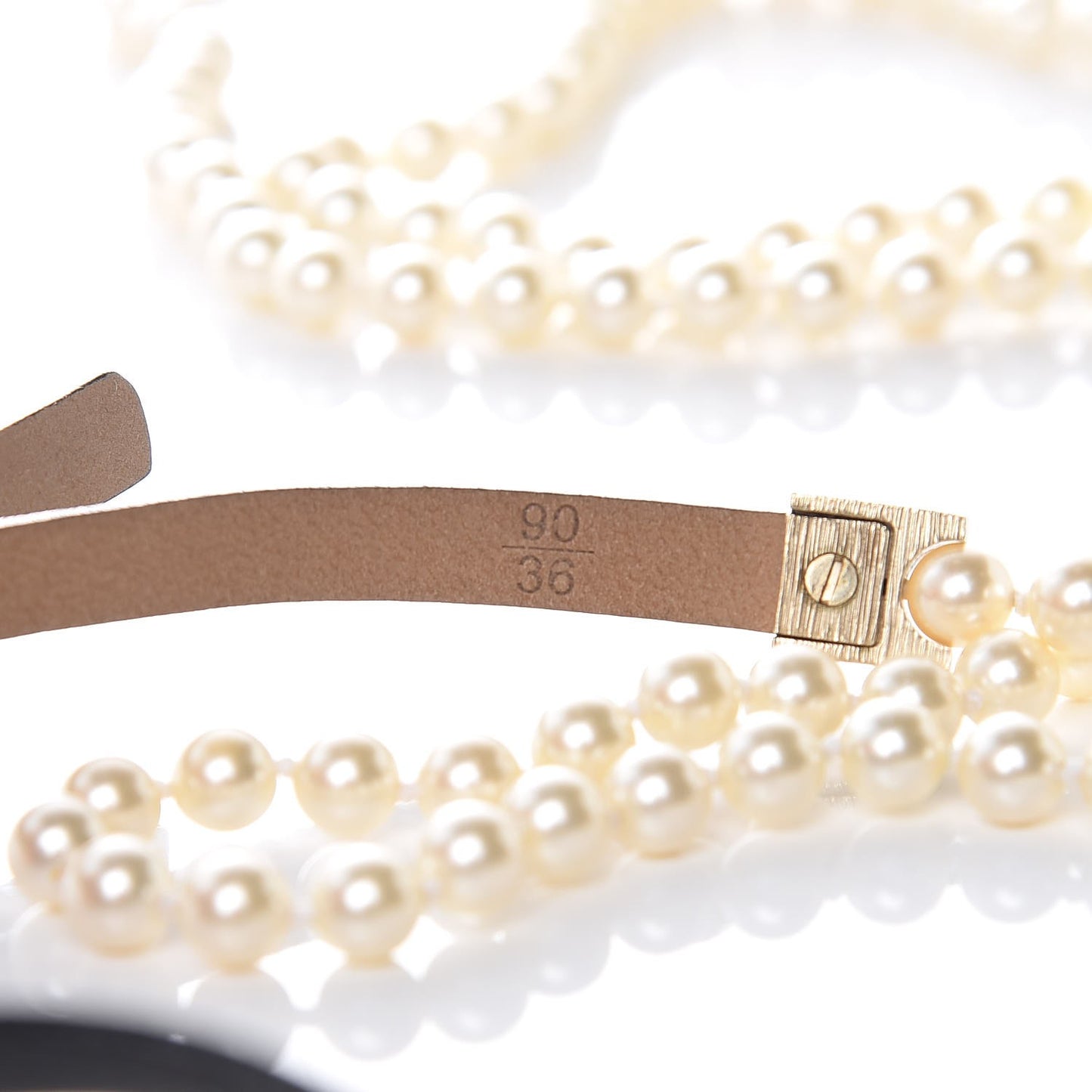 Lambskin Pearl Belt 90 36 Black