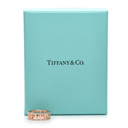 Tiffany 18K Rose Gold Diamond Atlas Open Pave Ring 50 5.5 5 of 5