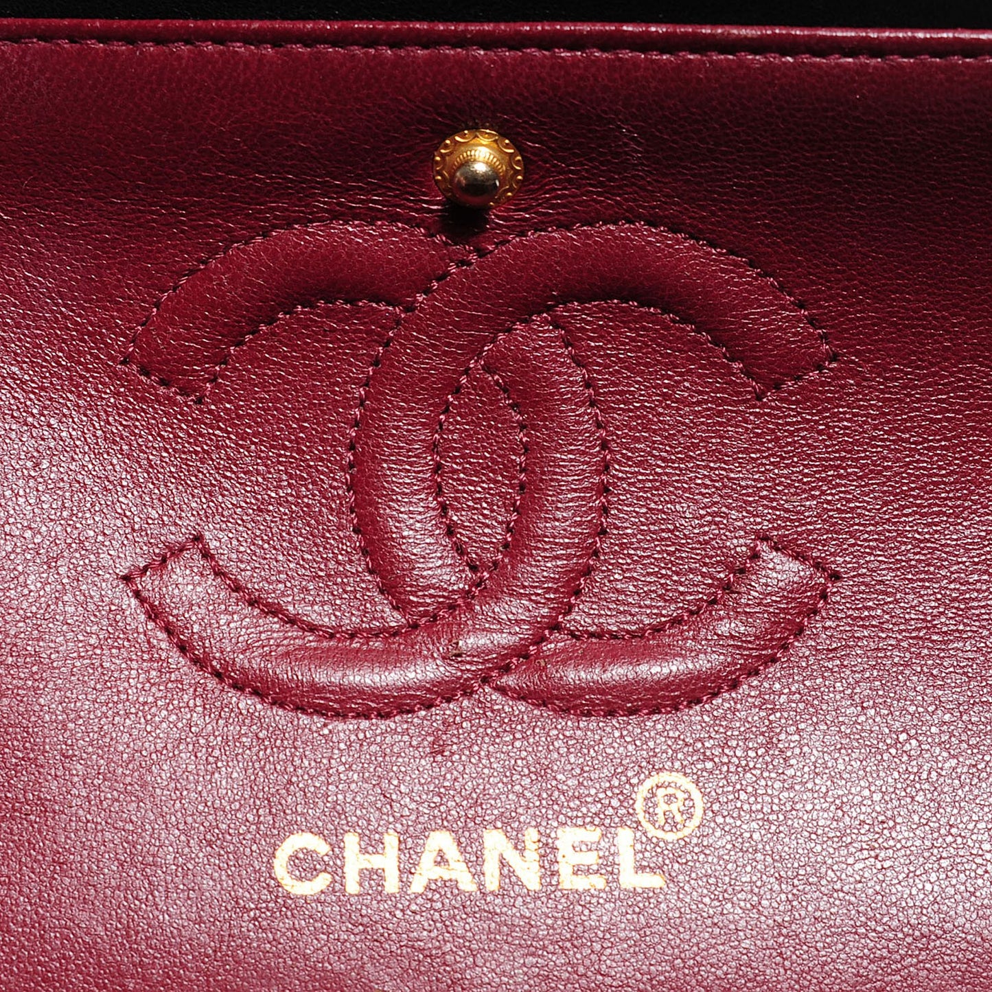 Lambskin Quilted Small Double Flap Black