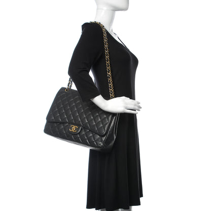Chanel Caviar Quilted Maxi Double Flap Black 2 of 19