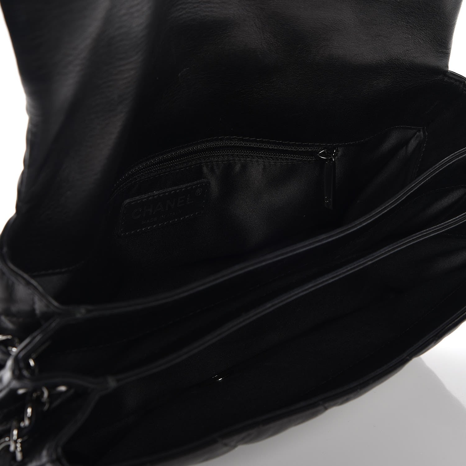 Chanel Lambskin Quilted 3 Accordion Flap Bag Black 6 of 9