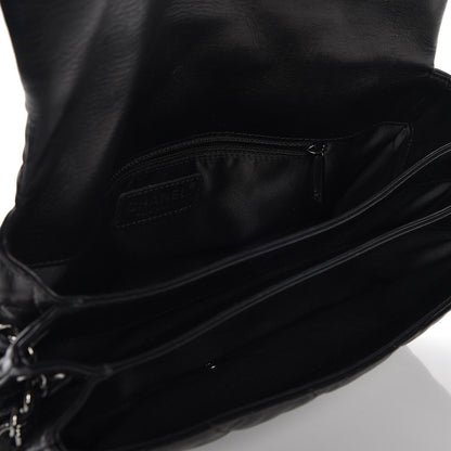 Chanel Lambskin Quilted 3 Accordion Flap Bag Black 6 of 9