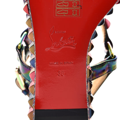 Christian Louboutin Patent Stellar Suede Cataclou 60 Platform Sandals 36 Multicolor 9 of 9