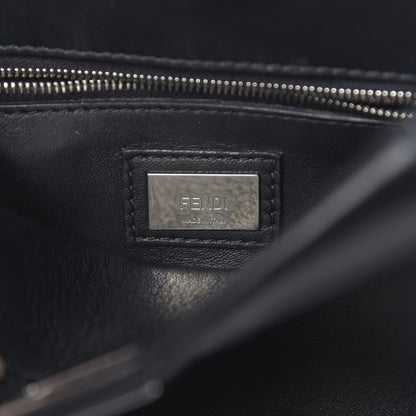 Fendi Nappa Lace Up Mini Peekaboo Iconic Satchel Black 7 of 10