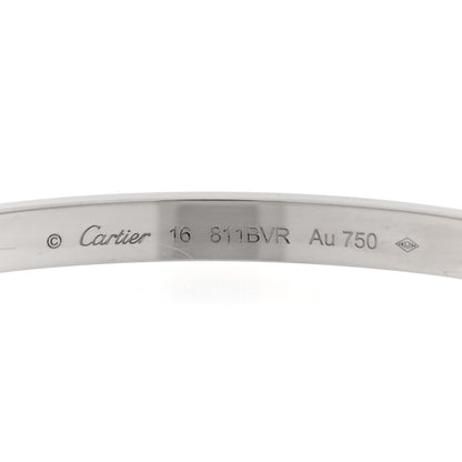 Cartier 18K White Gold Medium LOVE Bracelet 16 3 of 7