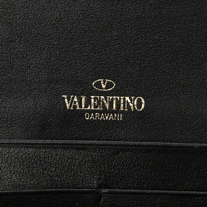 Valentino Garavani Vitello Rockstud Flap Wallet On Chain Black 6 of 15