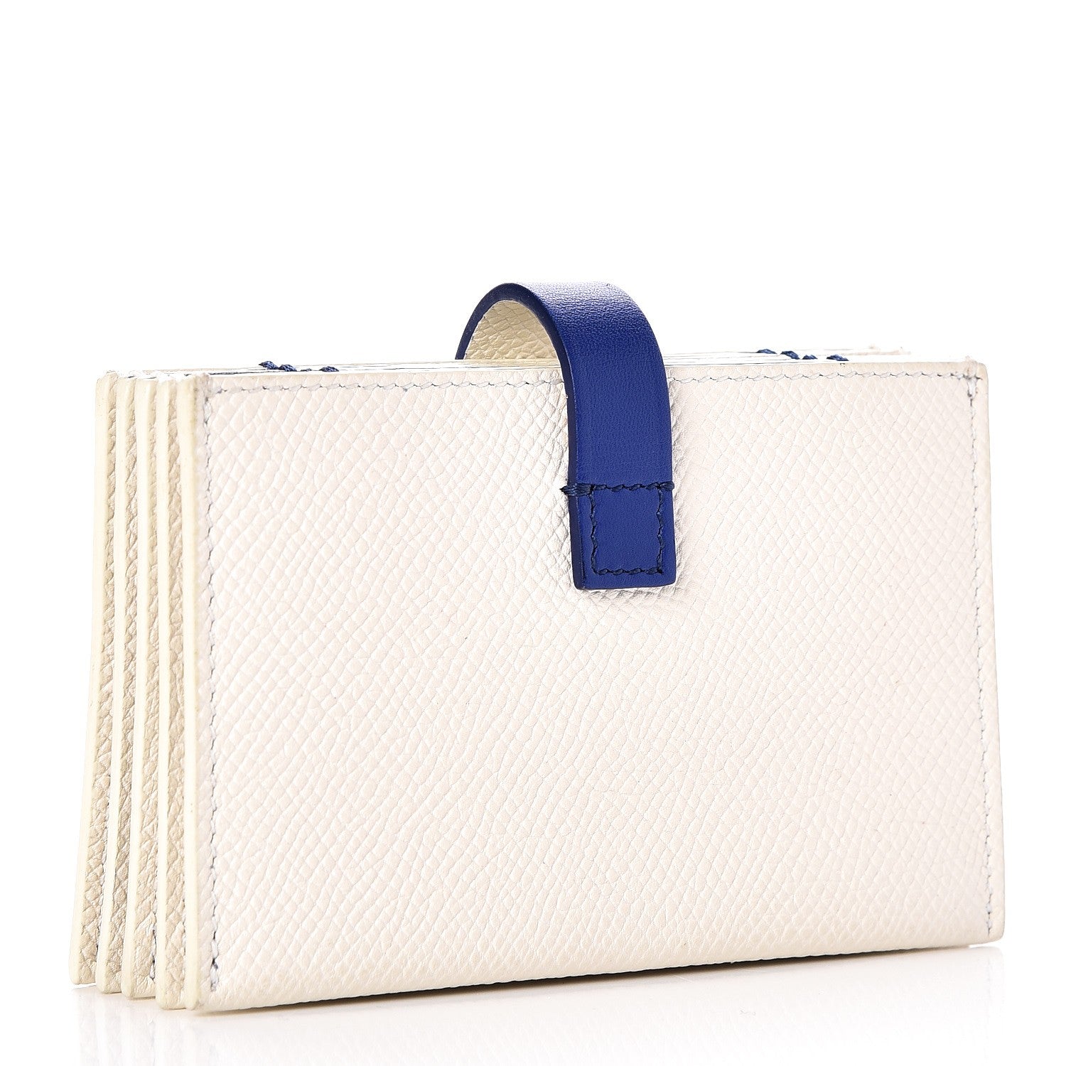 Celine Grained Shiny Calfskin Accordion Card Holder White 3 of 7