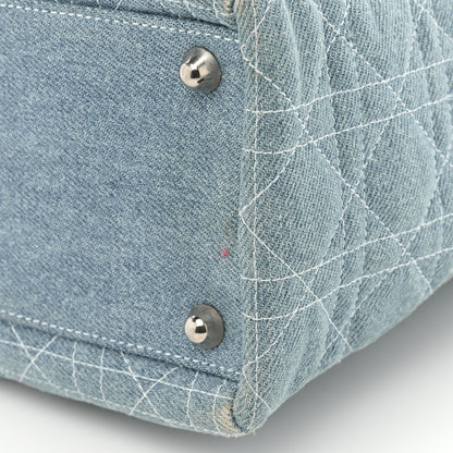 Christian Dior Denim Cannage Large Lady Dior Light Blue 16 of 19