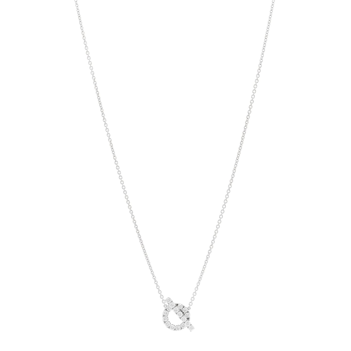 18K White Gold Diamond Finesse Pendant Necklace
