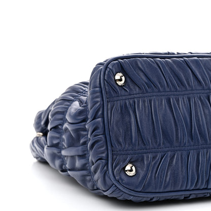 Prada Nappa Gaufre Double Zip Tote Bluette 10 of 12