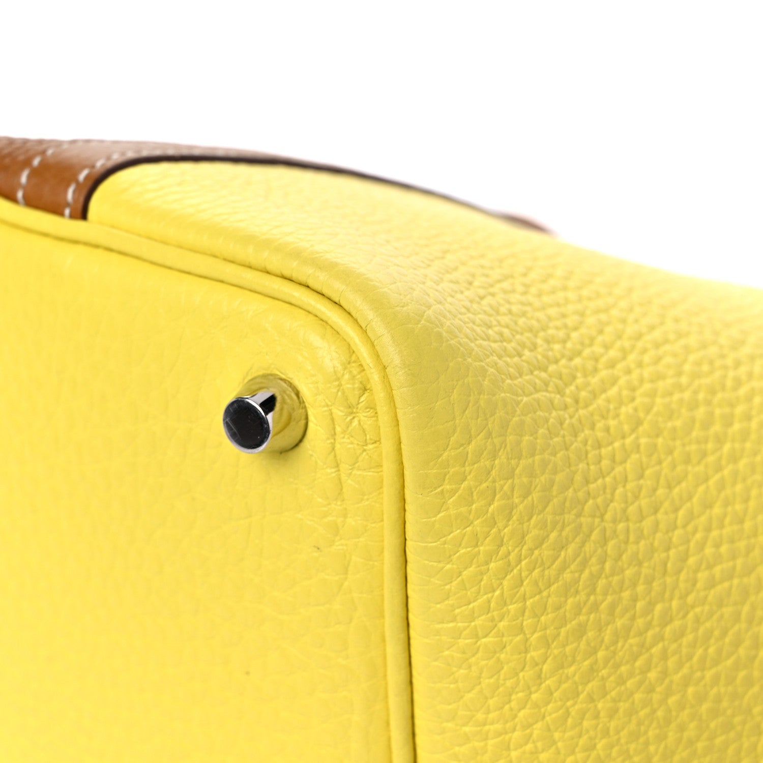 Hermes Taurillon Clemence Casaque Picotin Lock 18 PM Lime Sesame 10 of 13