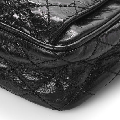 Chanel Glazed Crackled Calfskin Quilted CC Crossbody Black 9 of 10