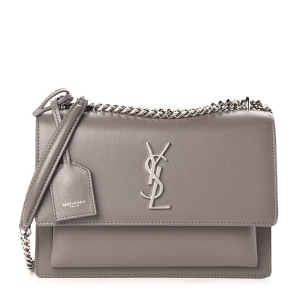 Saint Laurent Calfskin Medium Monogram Sunset Fog 1 of 10