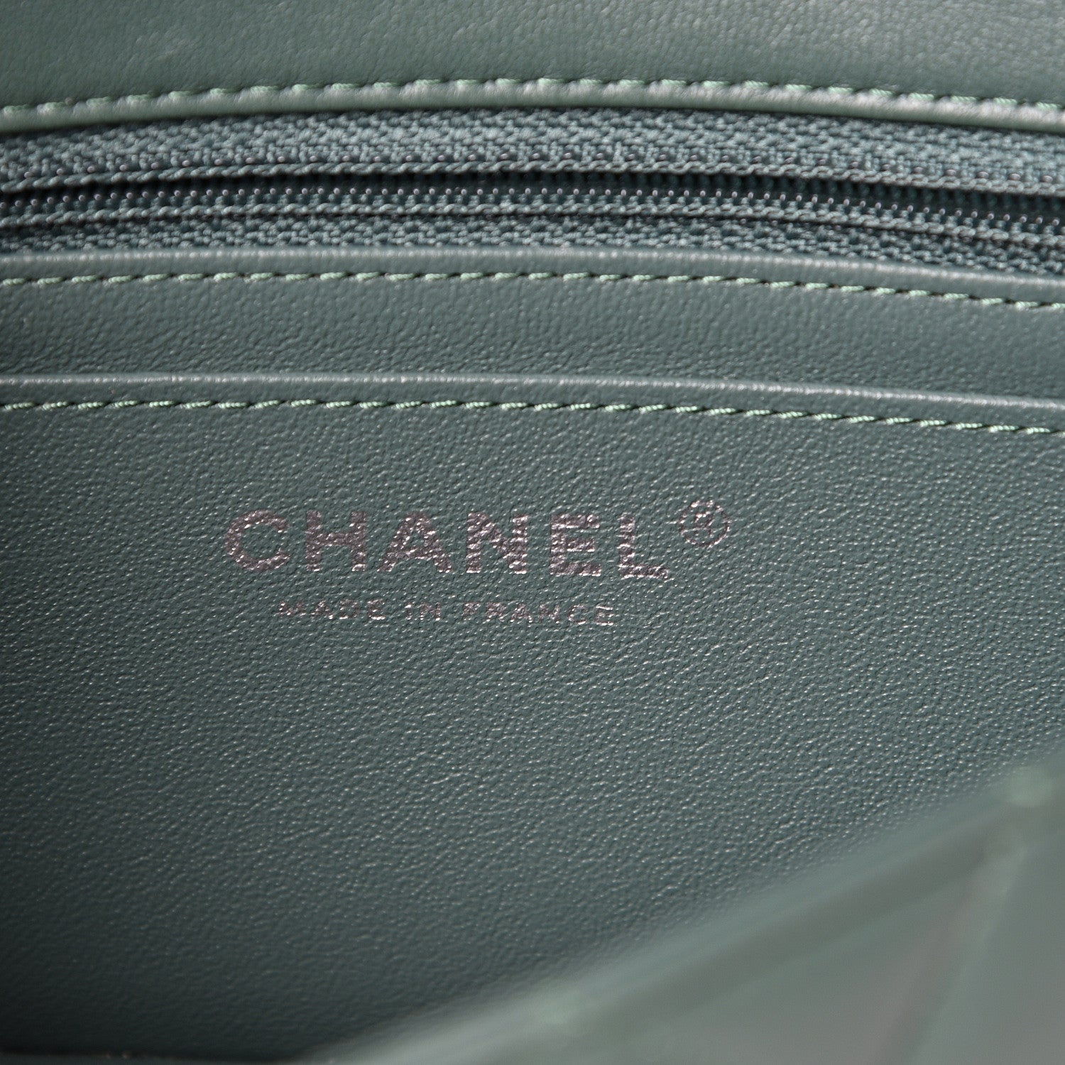 Chanel Lambskin Quilted Mini Rectangular Flap Green 5 of 11