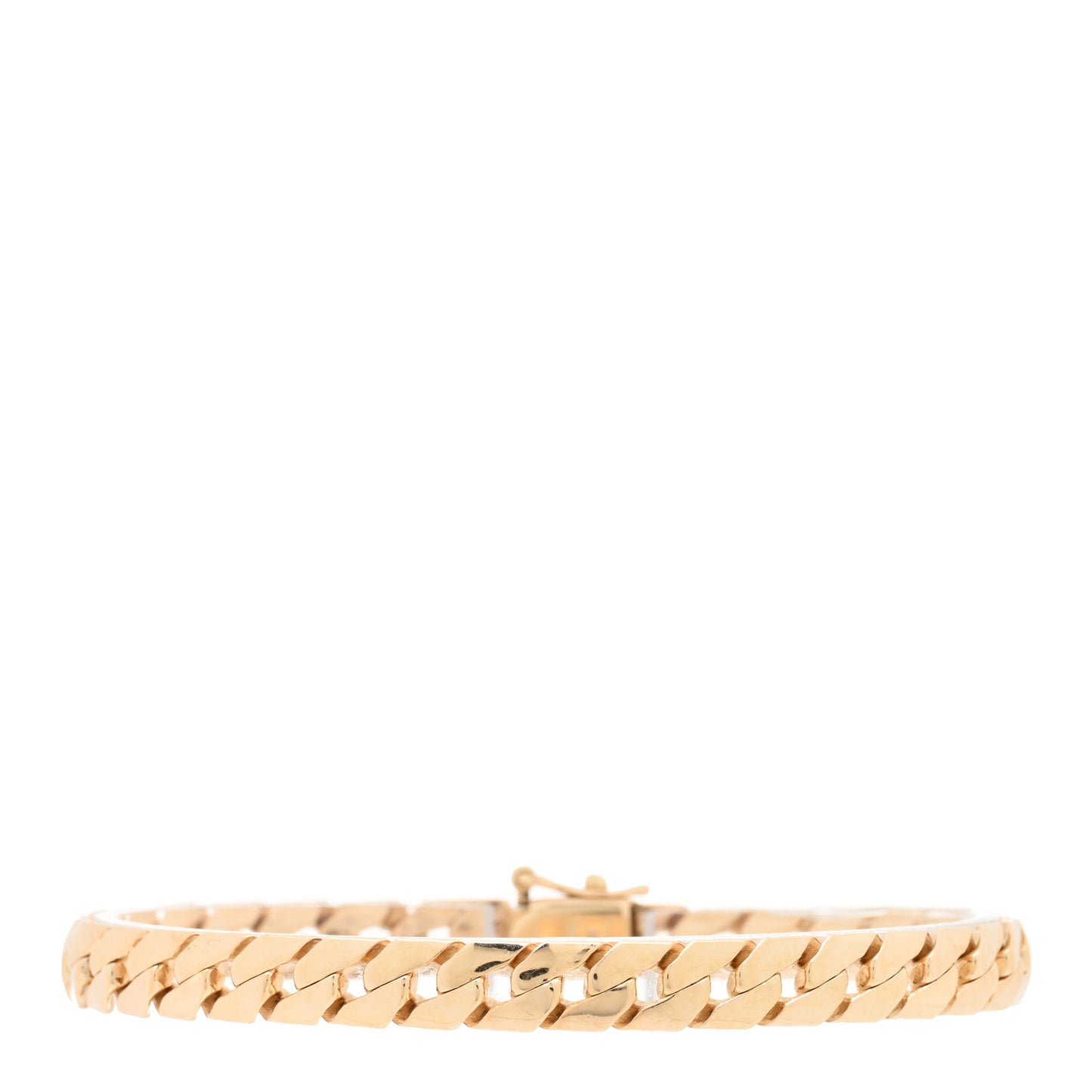 14K Rose Gold Curb Link Chain Bracelet