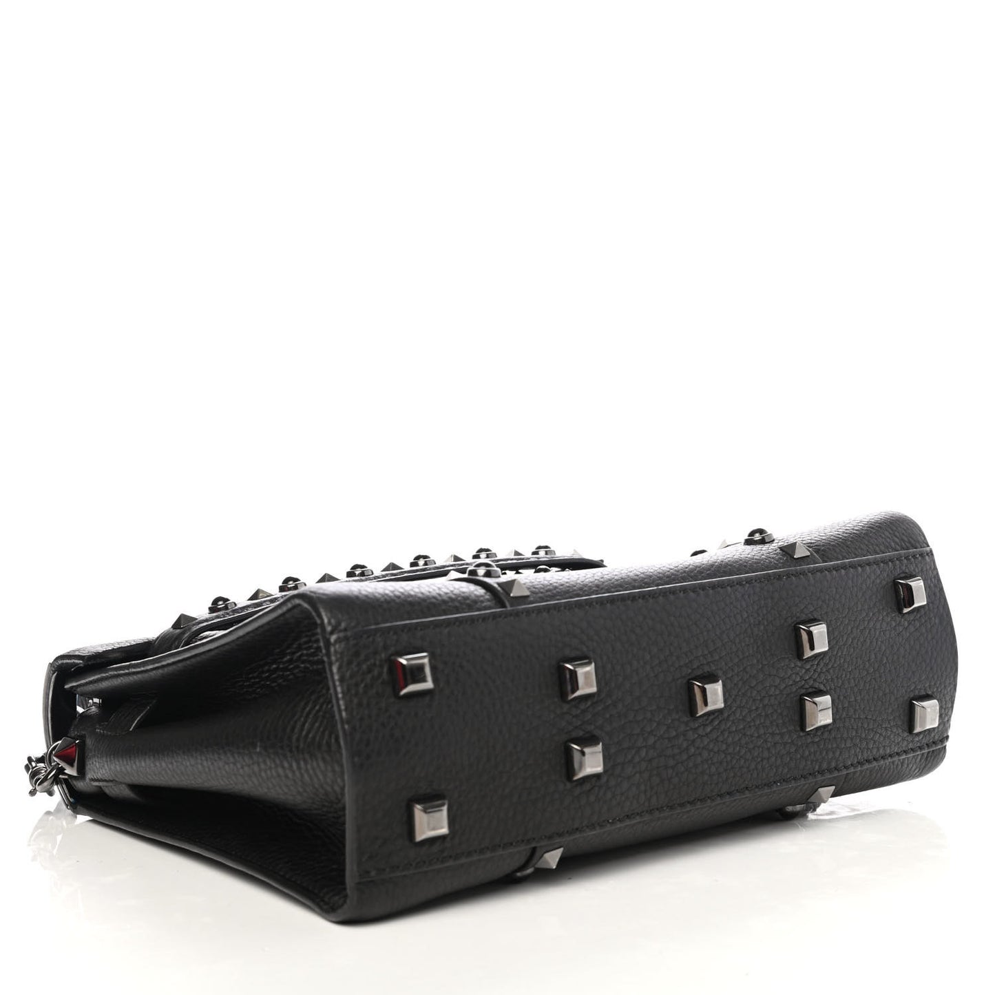 Grainy Calfskin Onyx Small My Rockstud Rolling Frame Bag Black