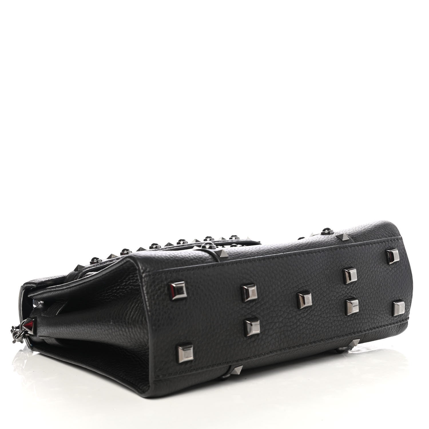 Valentino Garavani Grainy Calfskin Onyx Small My Rockstud Rolling Frame Bag Black 3 of 4