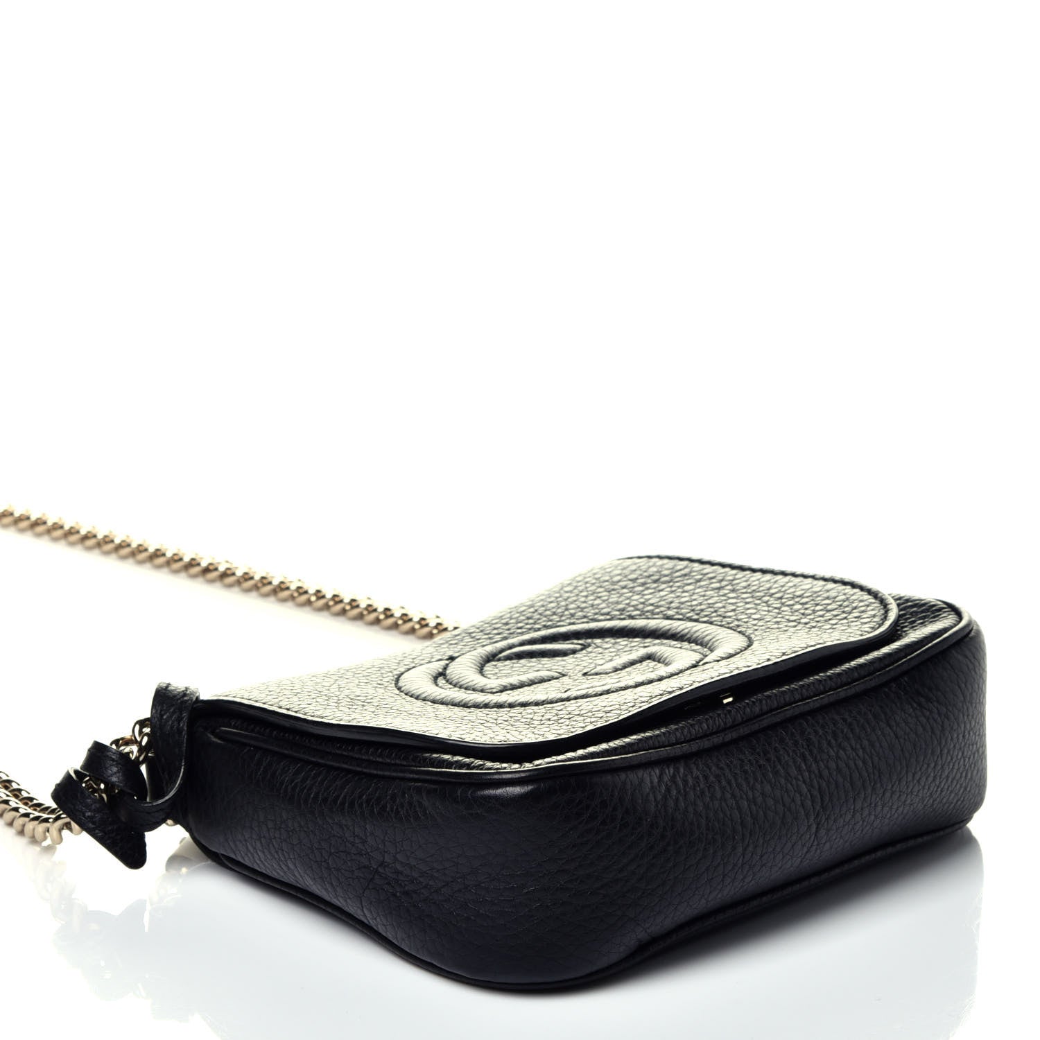 Gucci Pebbled Calfskin Small Soho Flap Crossbody Black 4 of 9