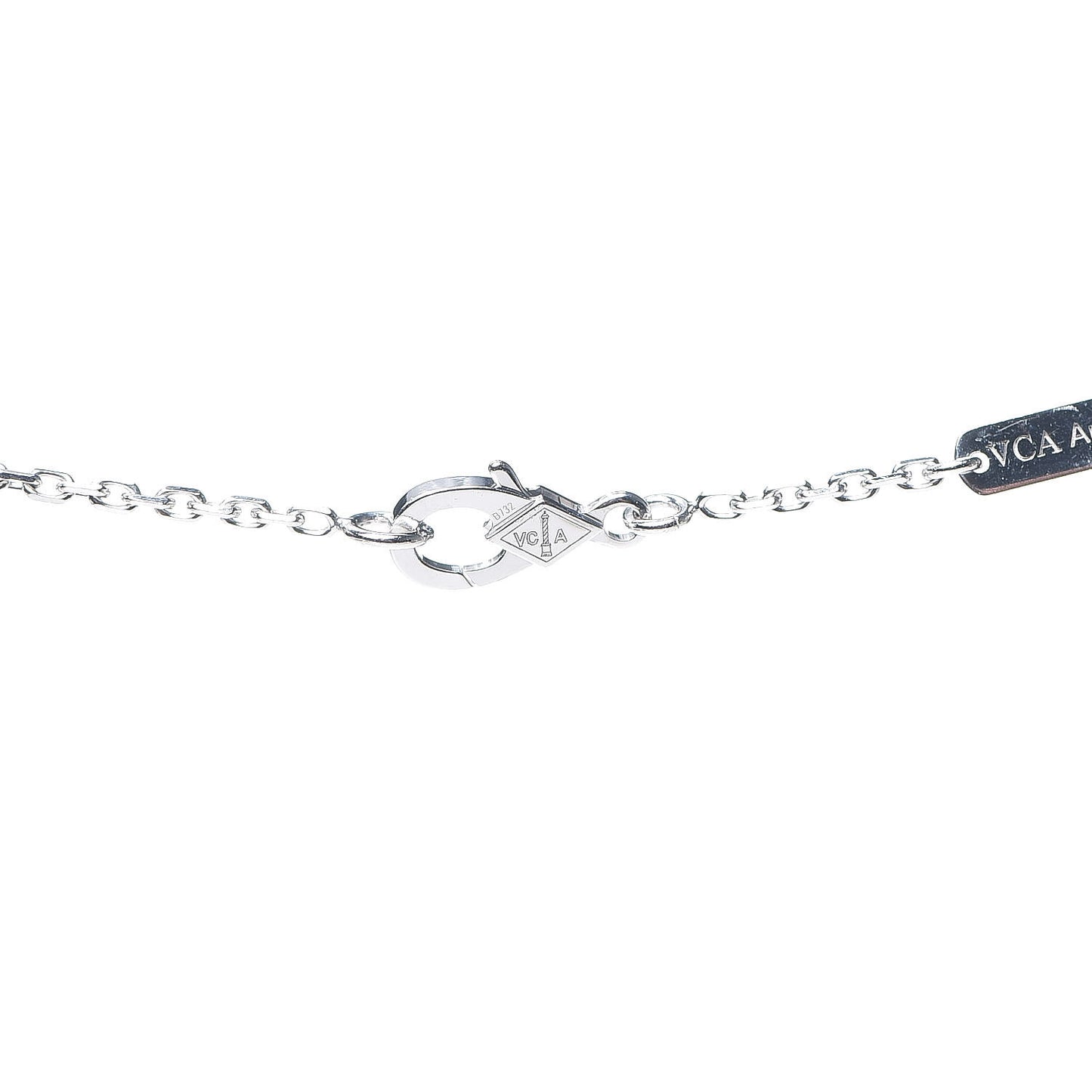 18K White Gold Diamond Small Frivole Pendant Necklace