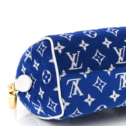 Louis Vuitton Jacquard Velvet Monogram LV Match Speedy Bandouliere 20 Blue 8 of 9