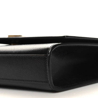 Saint Laurent Grain De Poudre Small Monogram Kate Satchel Black 9 of 9