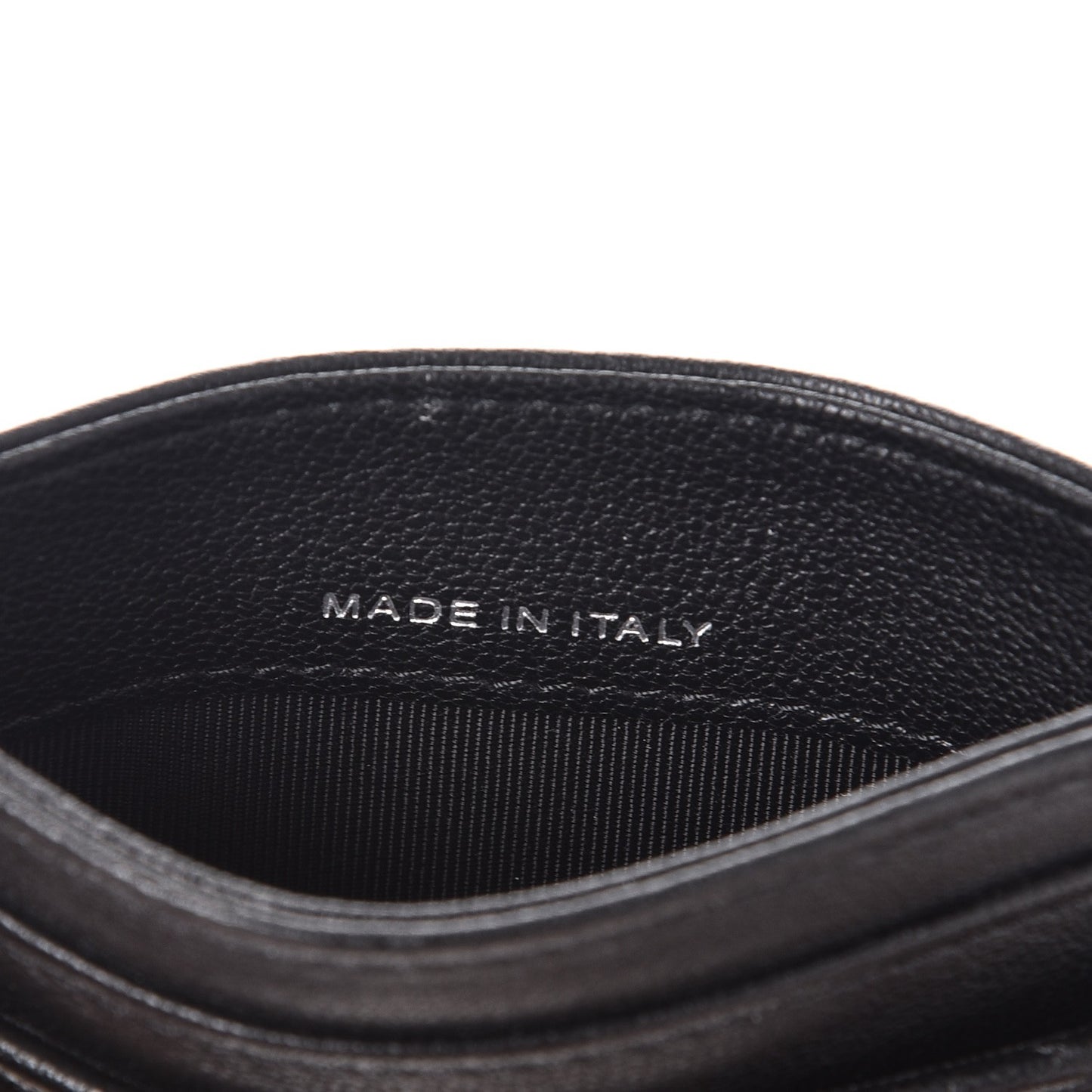 Sheepskin Chevron Quilted Reissue Card Holder So Black