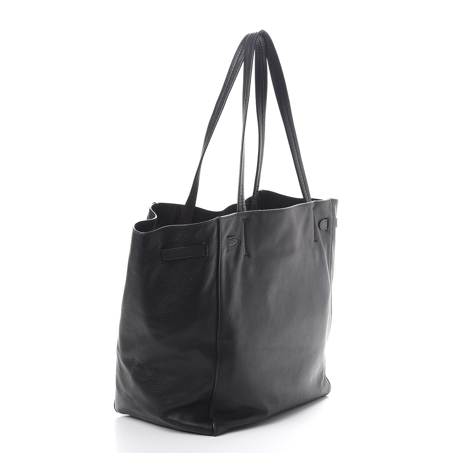 Celine Soft Grained Calfskin Small Belt Cabas Phantom Black 3 of 11