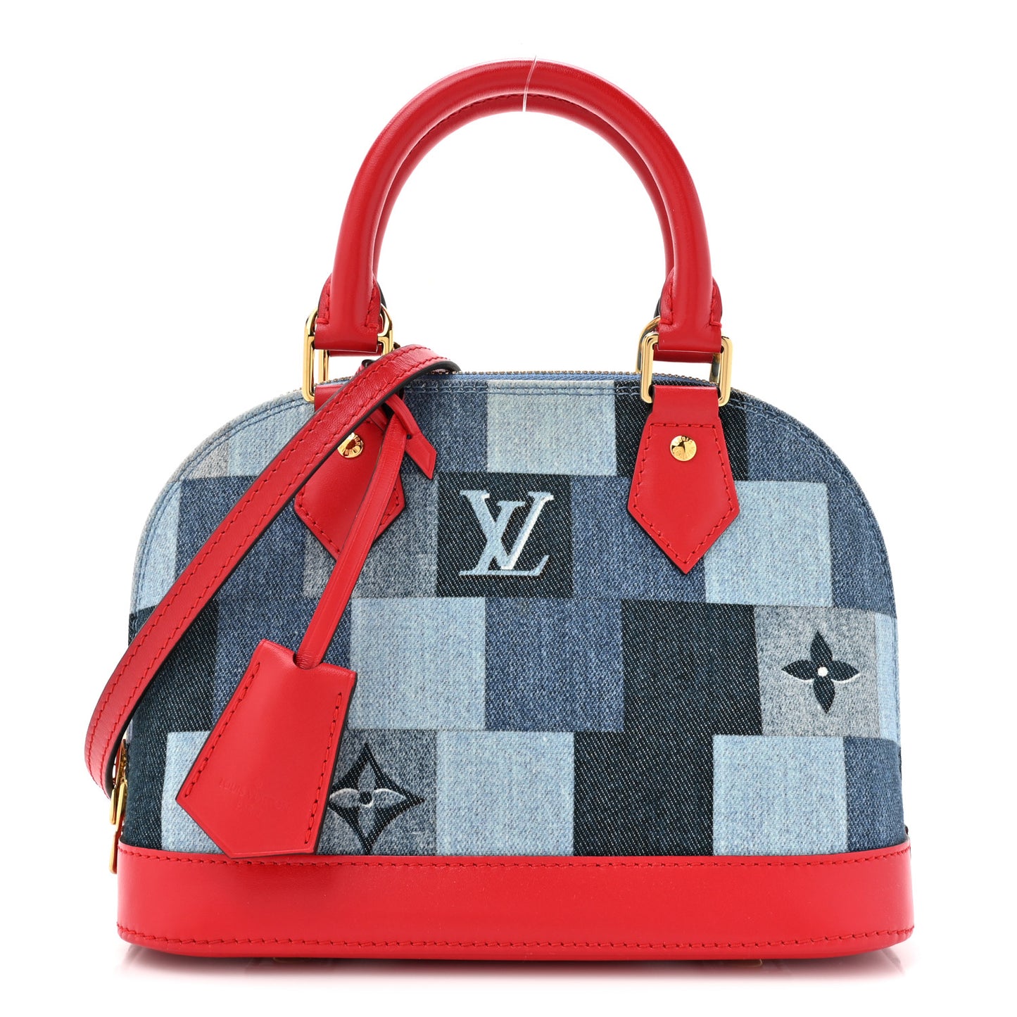 Denim Damier Monogram Patchwork Alma BB