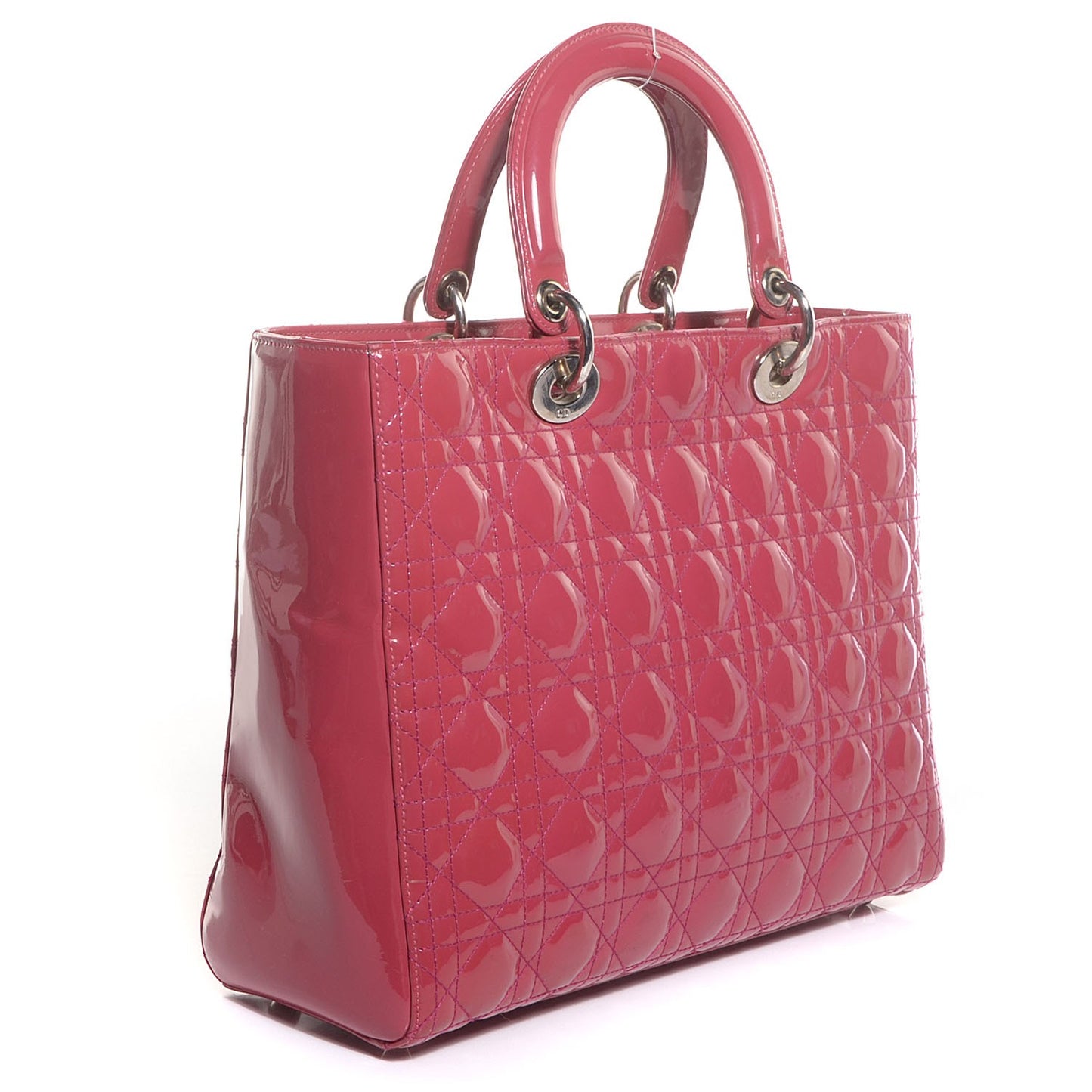 Patent Cannage Large Lady Dior Pink