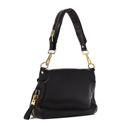 Tom Ford Grained Calfskin Medium Jennifer Dark Brown 2 of 18