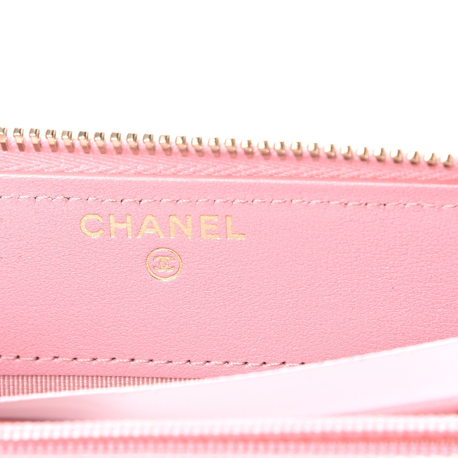 Chanel Iridescent Caviar Quilted Large Zip Around Wallet Pink 5 of 10