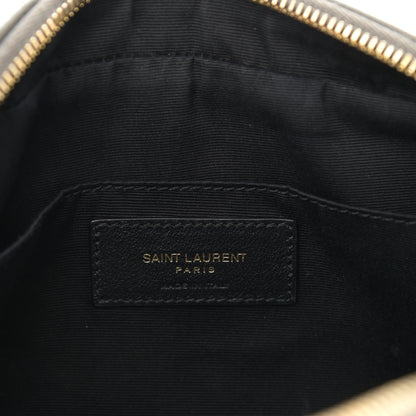Saint Laurent Calfskin Matelasse Monogram Lou Camera Bag Grey Kaki 6 of 10