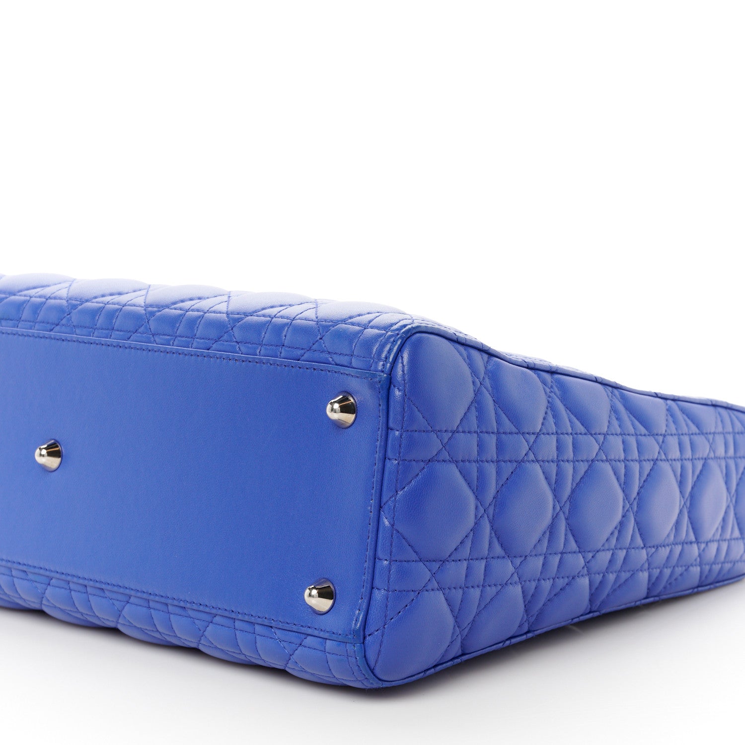 Christian Dior Lambskin Cannage Large Lady Dior Blue 10 of 10