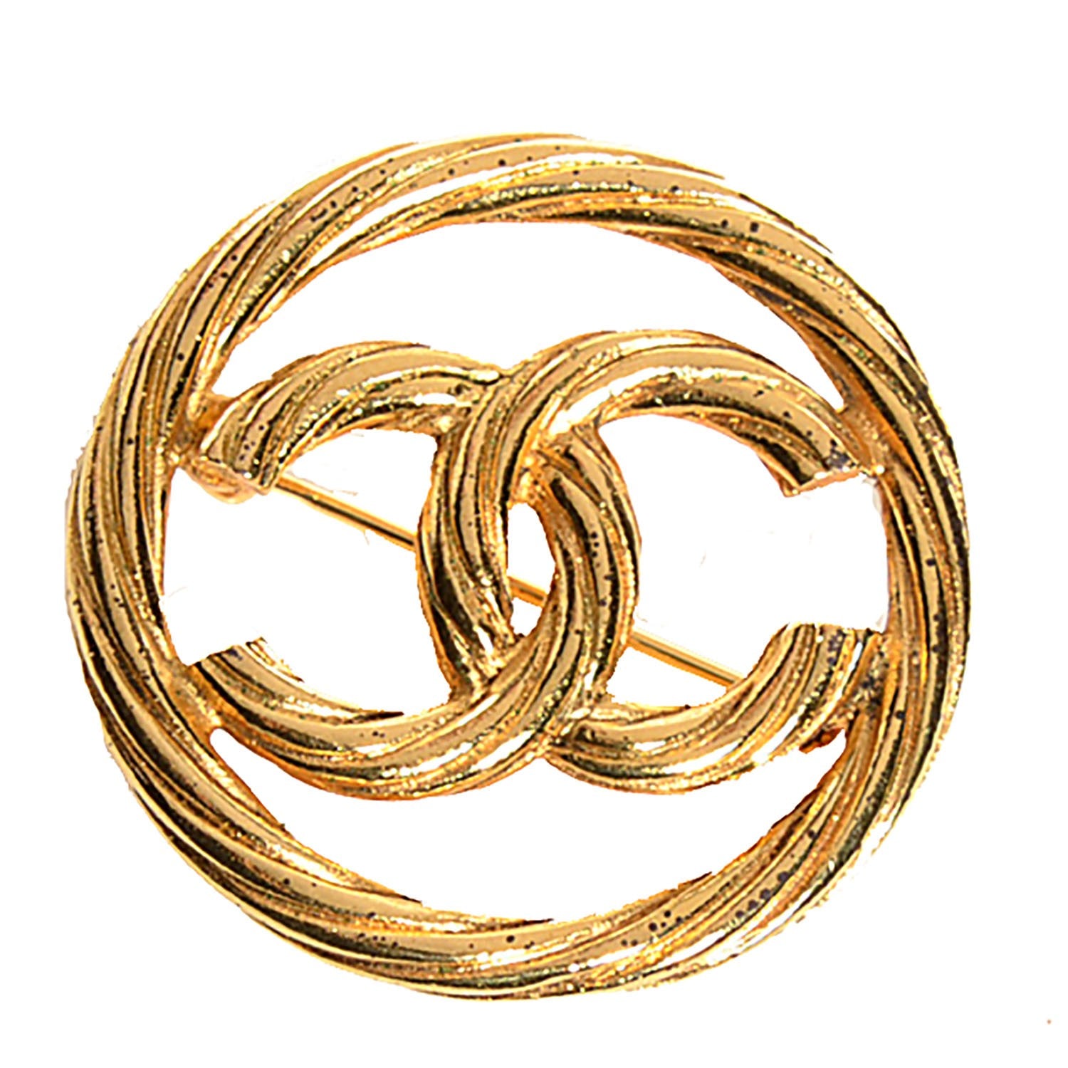 Chanel CC Brooch Gold 1 of 4