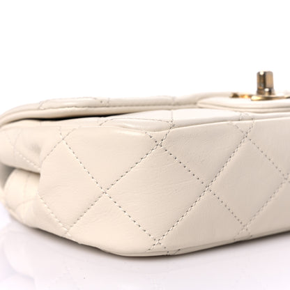 Chanel Calfskin Quilted Mini Crystal Pearls Rectangular Flap White 7 of 8