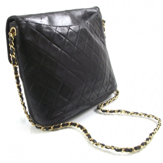 Chanel Vintage Lambskin Cross Body Flap Bag Black 3 of 13