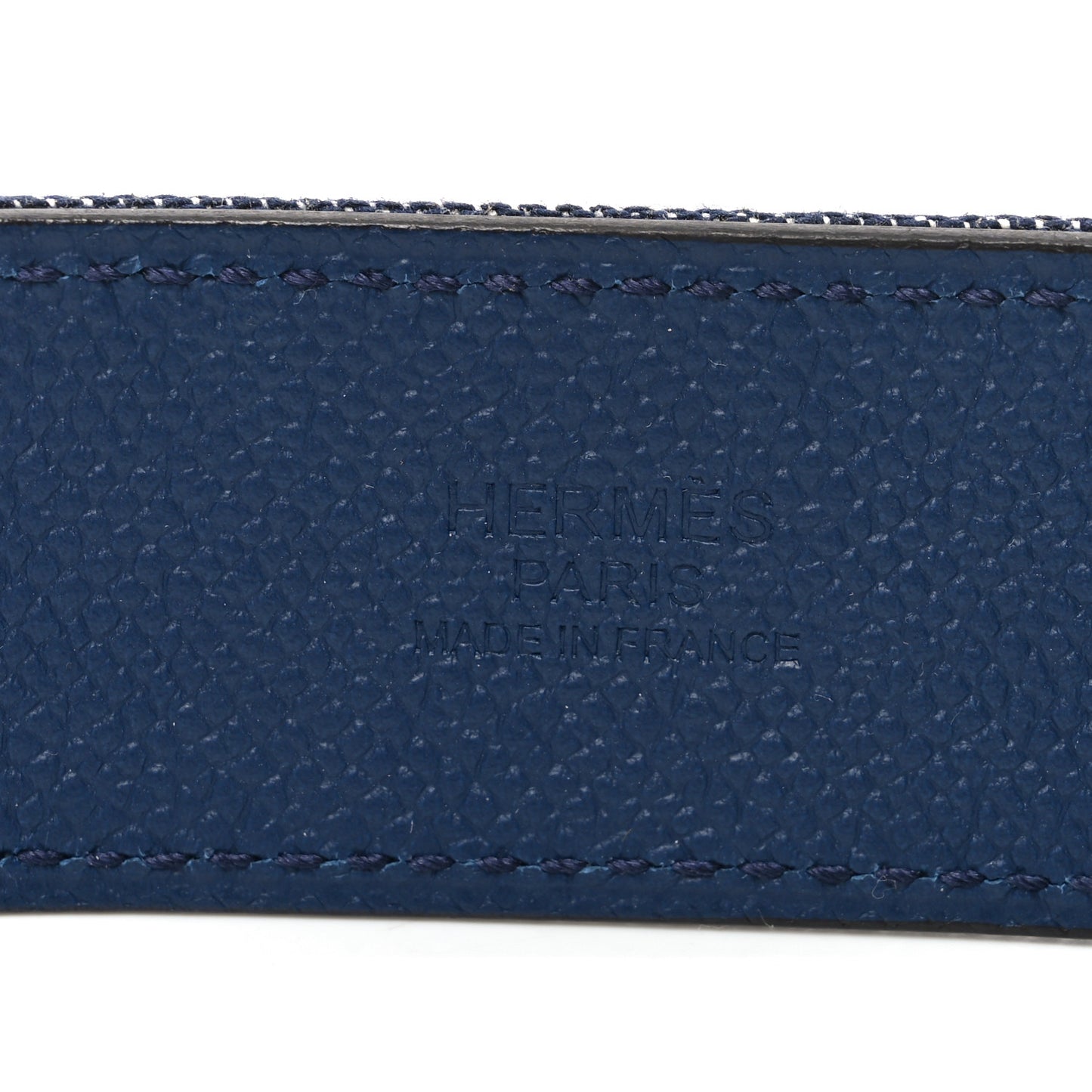Denim Epsom 32mm Collier De Chein 75 30 Belt Bleu Indigo White Bleu Navy