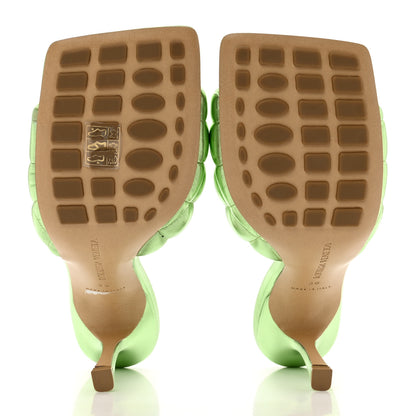 Bottega Veneta Metallic Nappa Reflection Matelasse Padded Mule Sandals 38 Pistachio 5 of 7
