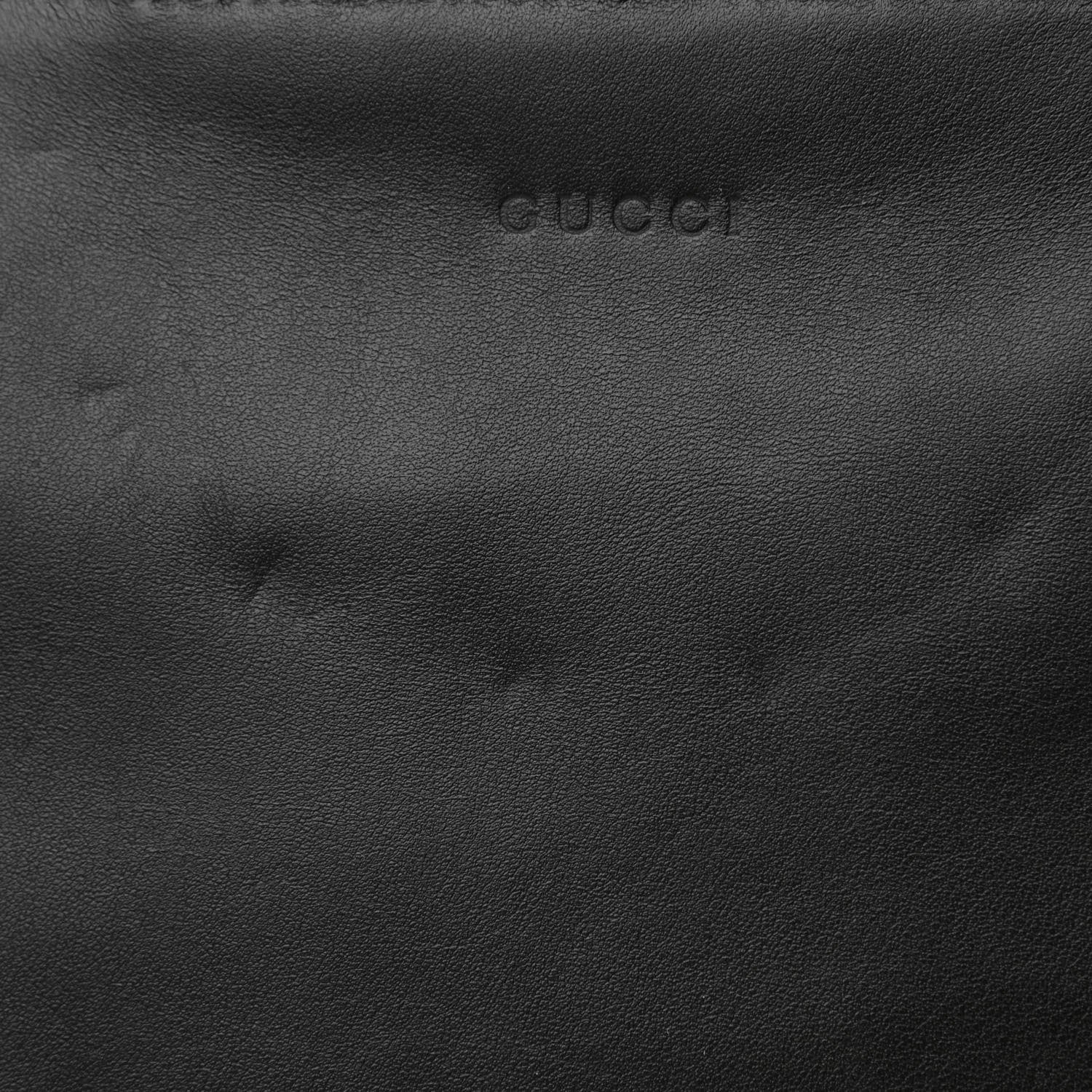 Gucci Nappa Bamboo Small Nymphaea Top Handle Bag Black 10 of 10