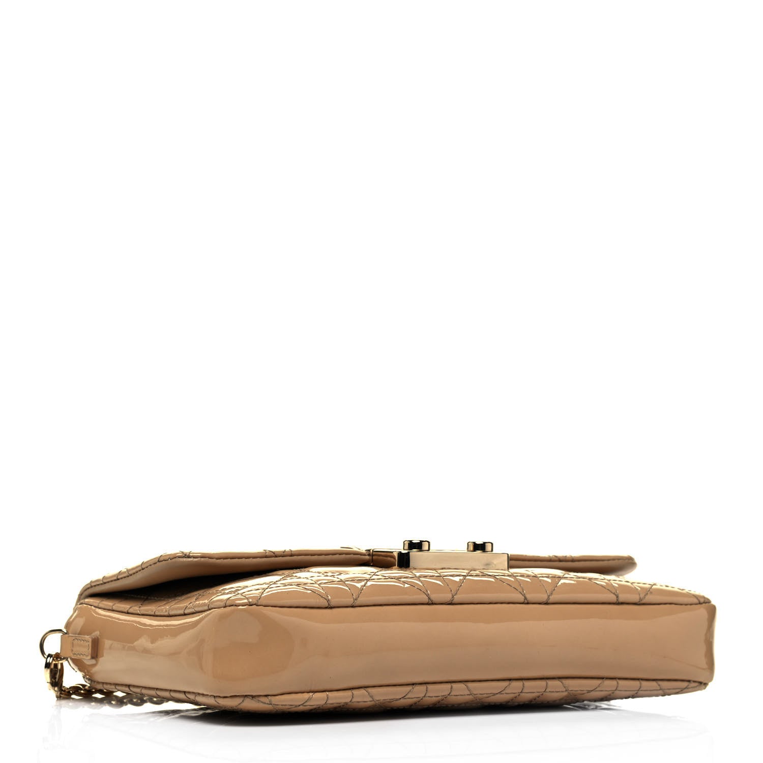 Christian Dior Patent Cannage New Lock Pouch Beige 4 of 9