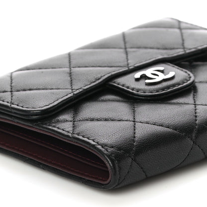Chanel Lambskin Quilted Compact Flap Wallet Black 10 of 13