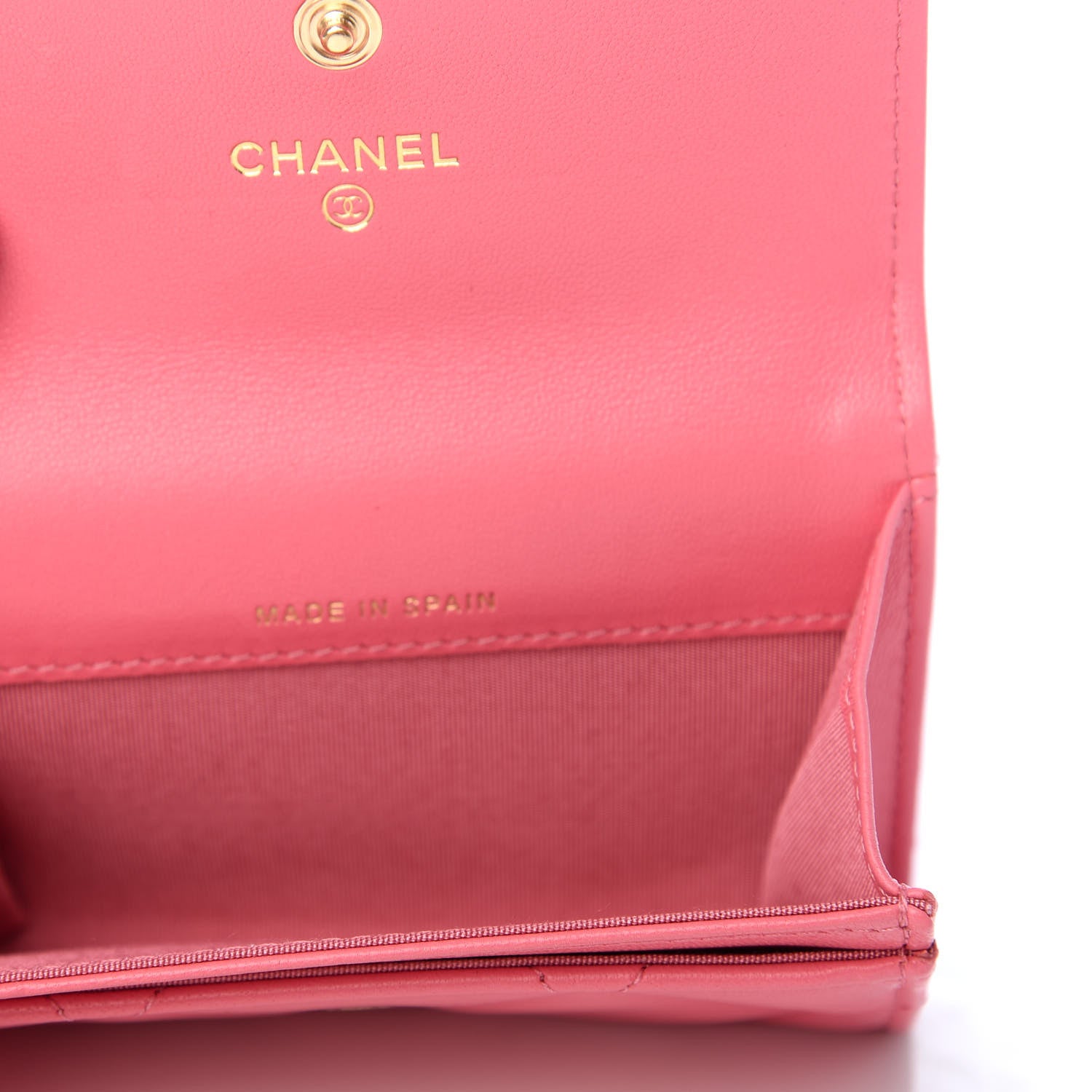Chanel Lambskin Quilted Chanel 19 Flap Card Holder Pink 5 of 10